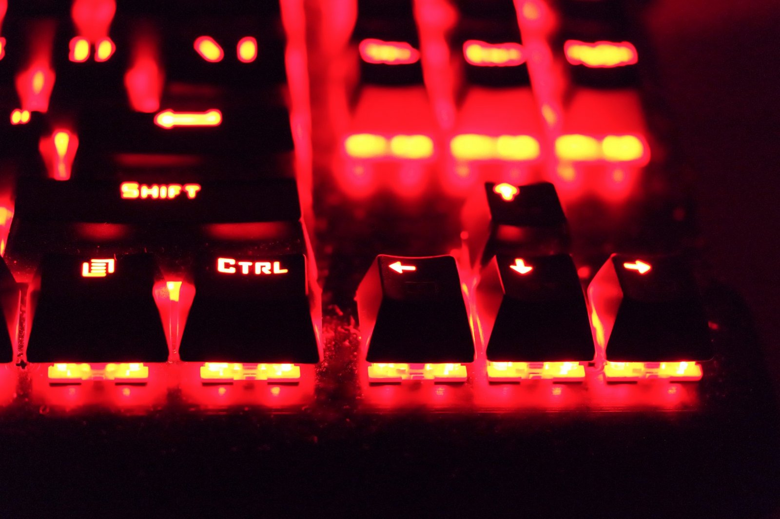 Nahaufnahme mechanischer Tastaturschalter